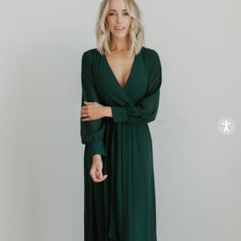 NWT Chiffon Maxi Dress Faux Wrap dress